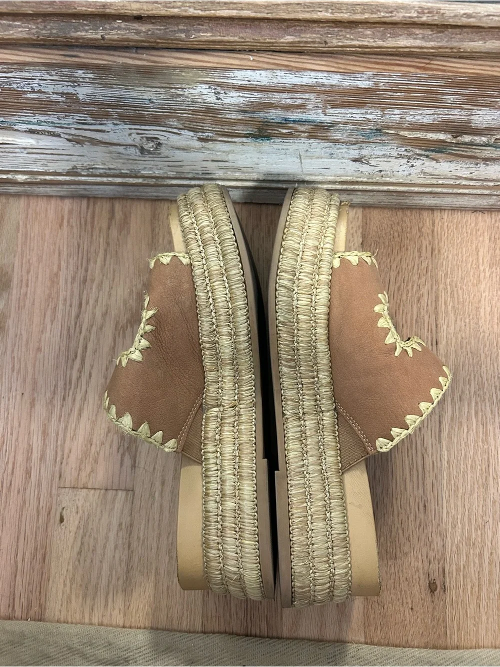 Dolce Vita Tan & Yellow Double-Buckle Braided Slide Sandals